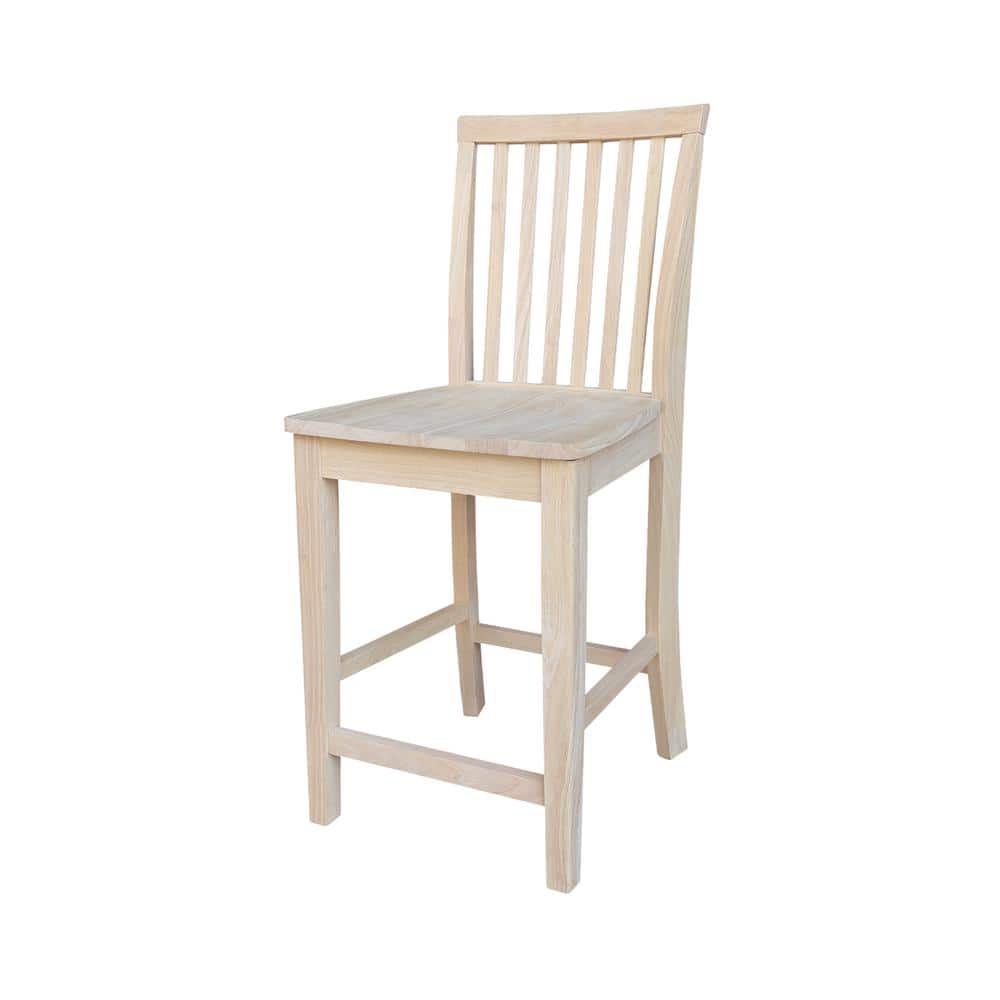 Adjustable Natural Parawood Mission 24" Counter Stool