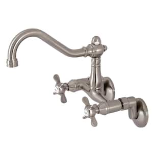 Essex 2-Handle Wall-Mount Standard Kitchen Faucet in Brushed Nickel