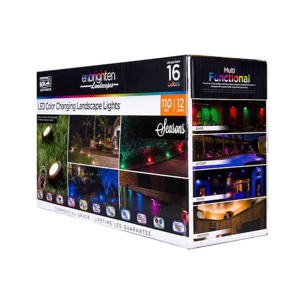 Enbrighten 12-Bulb 110 ft. Bronze Outdoor Integrated LED 2200