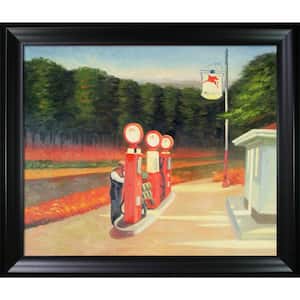 Gas, 1940 by Edward Hopper Black Matte Framed Abstract Oil Painting Art Print 25 in. x 29 in.