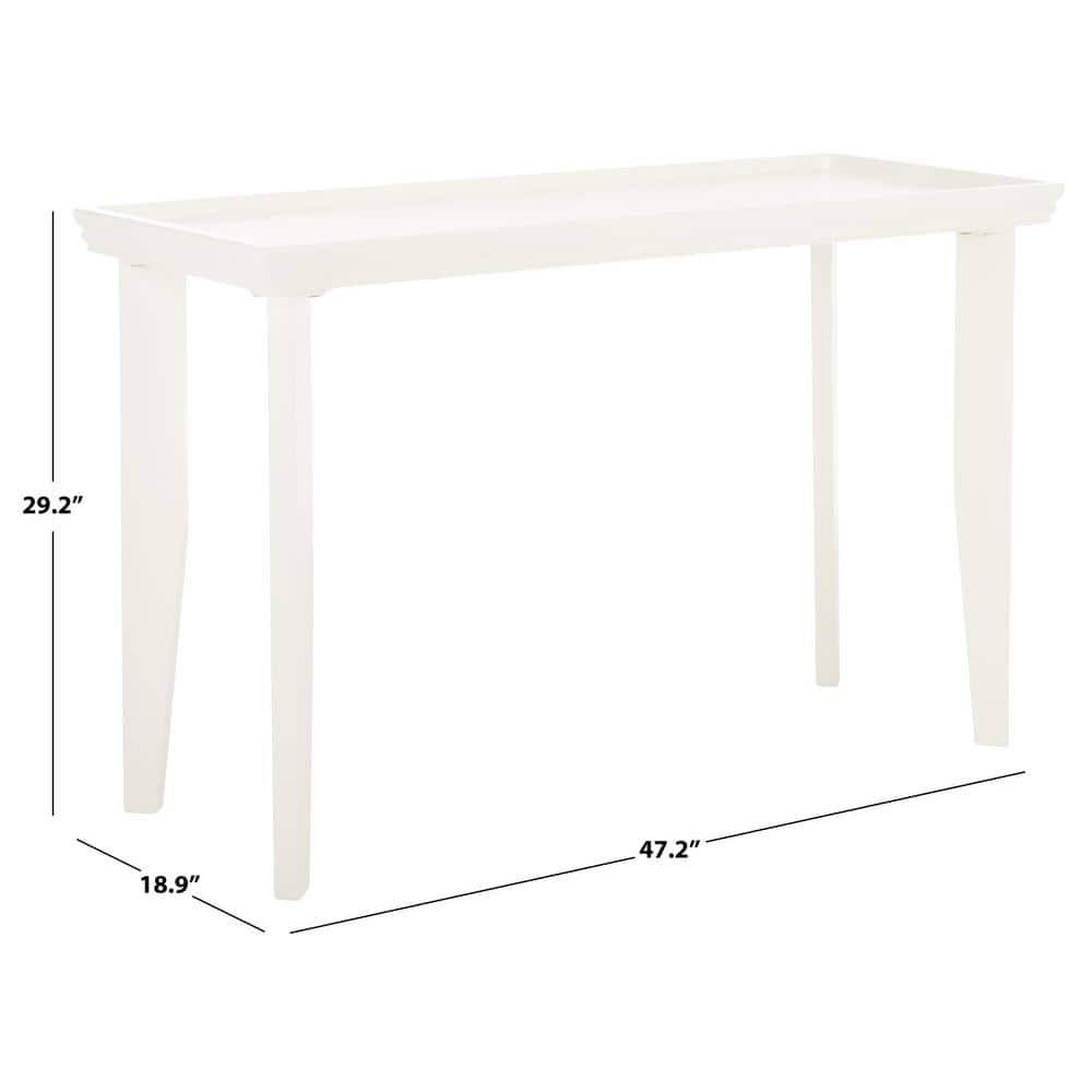 Naios Ivory Rectangular Wood Console Table