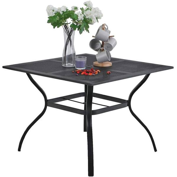PHI VILLA 37 in. x 37 in. Square Outdoor Dining Table Patio Bistro Table