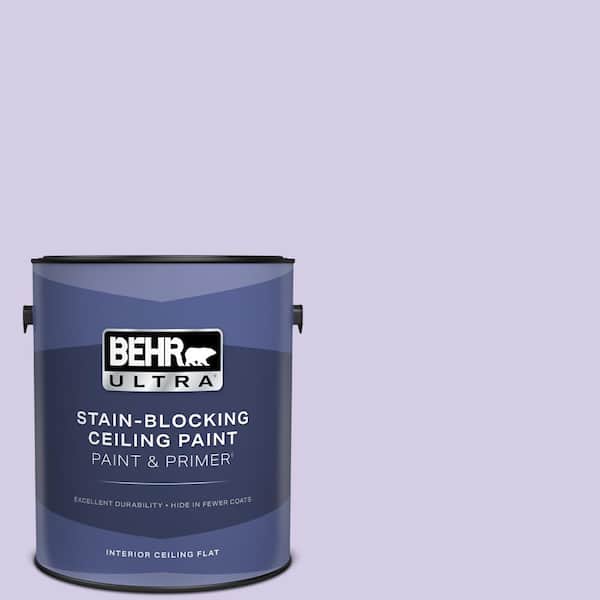BEHR ULTRA 1 gal. #640A-3 Potentially Purple Ceiling Flat Interior Paint and Primer