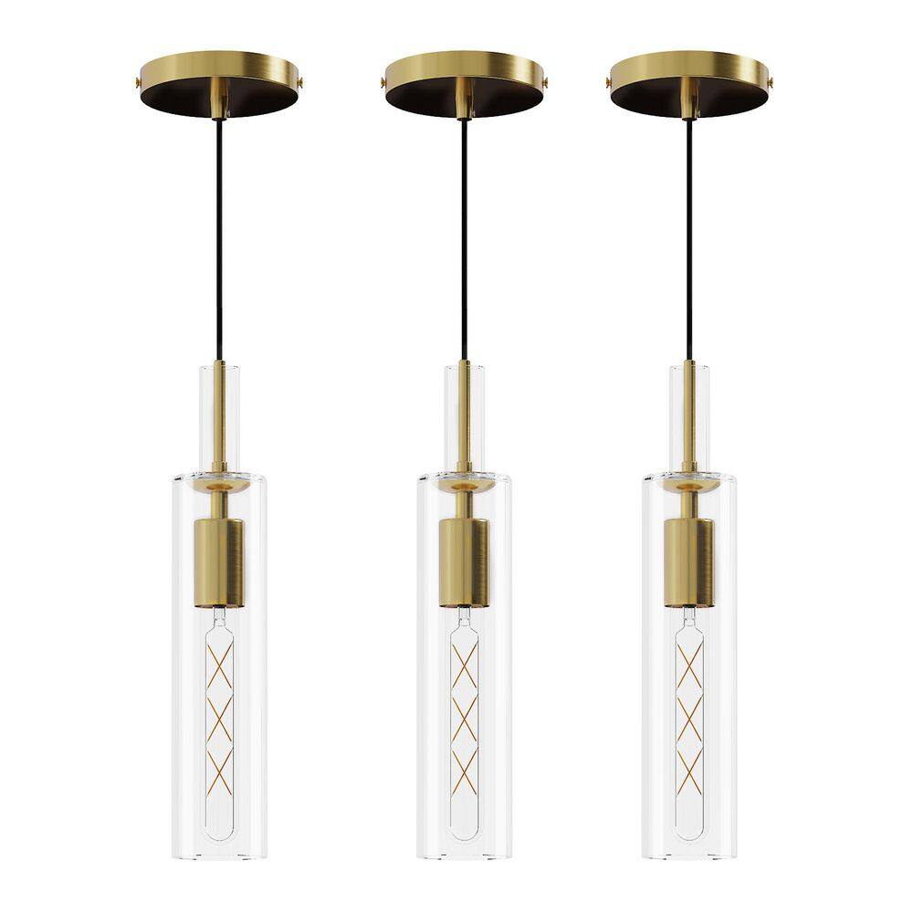 3-Light Gold Pendant Light, 3-Pack Hanging Pendant Lighting with Shade, Adjustable Height Ceiling Light price history on PriceWatchPro