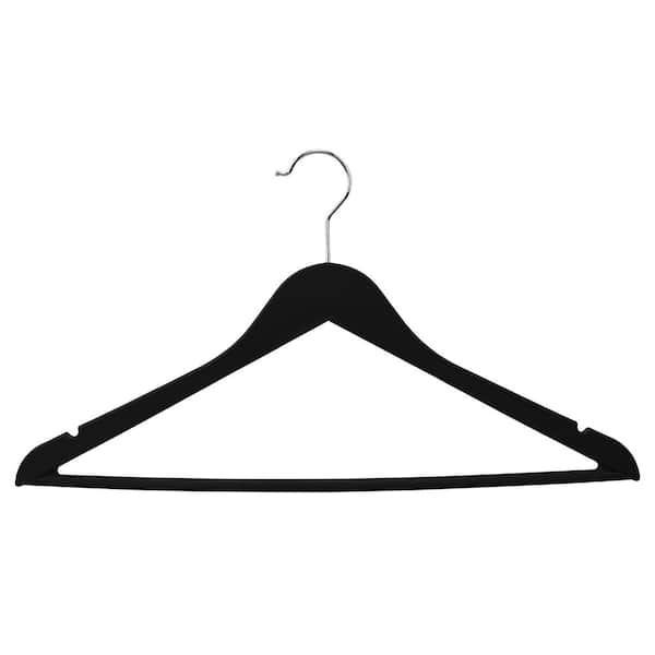 Home Basics Black Velvet Shirt Hangers 3-Pack HDC65632 - The Home