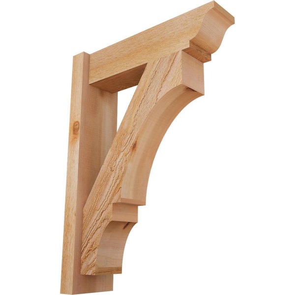Ekena Millwork 6 in. x 28 in. x 20 in. Western Red Cedar Balboa Traditional Rough Sawn Outlooker