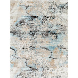 Allegro Blue/Light Beige/Ivory Abstract 8 ft. x 10 ft. Indoor Area Rug