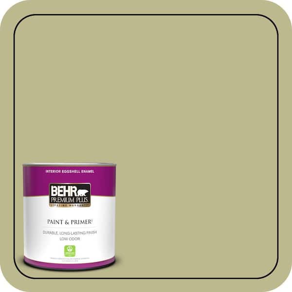 BEHR PREMIUM PLUS 1 qt. #S340-4 Back to Nature Eggshell Enamel Low Odor Interior Paint & Primer