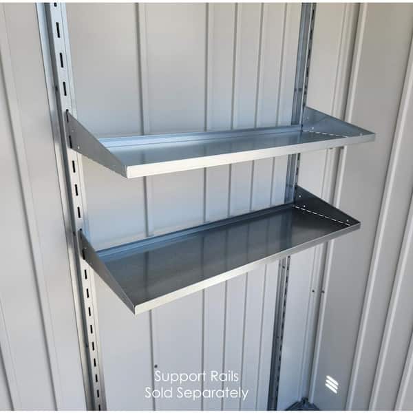 28.3 in. W x 2.9 in. H Gray Shed Shelving (2-Pack)