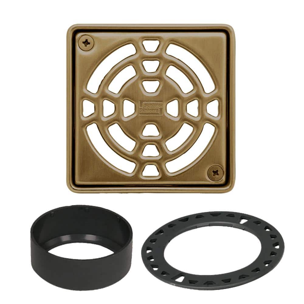 Kerdi-Drain 4 in. Vintage Gold Drain Grate price history on PriceWatchPro