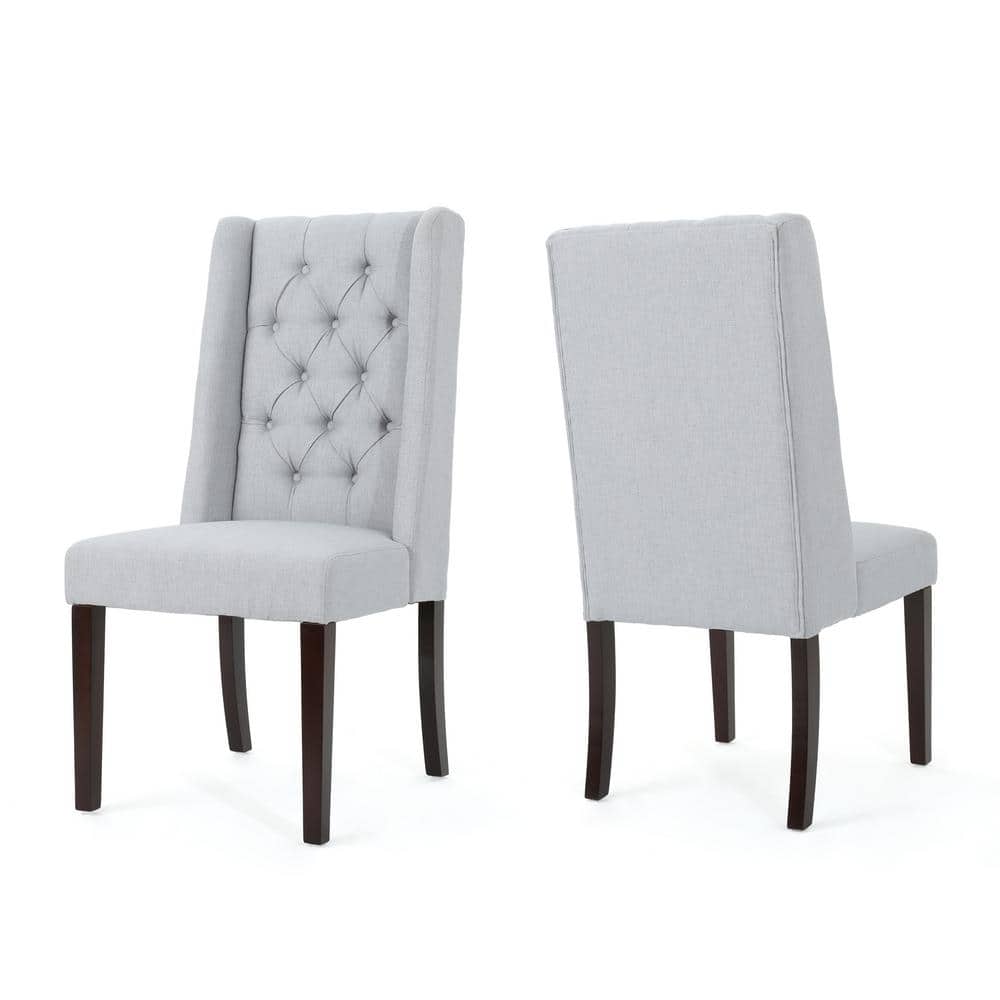 Blythe Light Grey Fabric Dining Chairs (Set of 2)