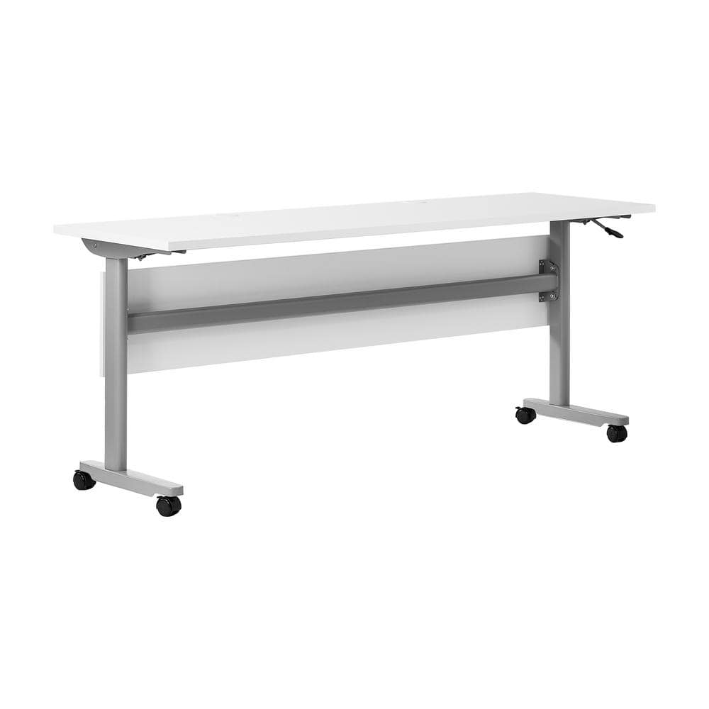Palmer Commercial Grade 24 in. Rectangular White Top/Gray Frame Composite Heavy-Duty Nesting Flip Training Table Desk price history on PriceWatchPro