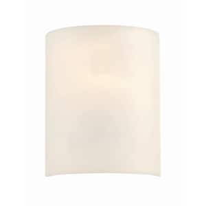 Metro 1 Light White Faux Alabaster Wall Sconce