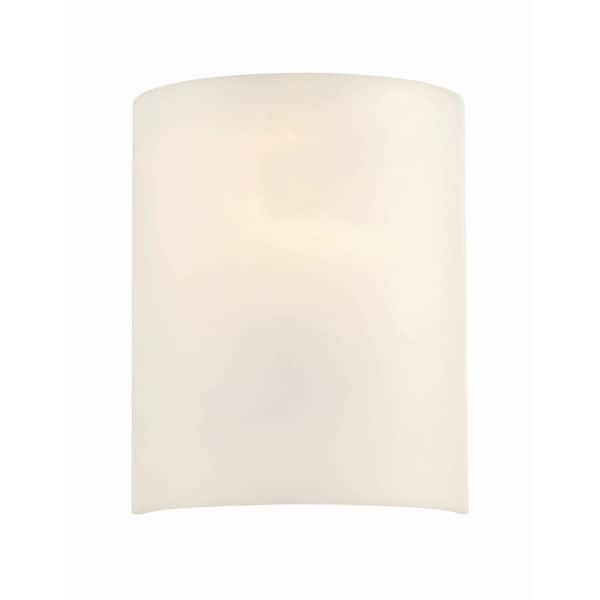 Metropolitan Metro 1 Light White Faux Alabaster Wall Sconce