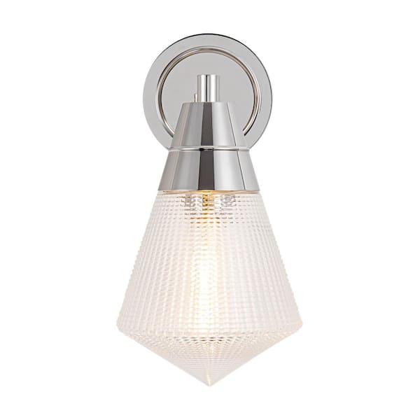 ALORA MOOD Willard 6-in 1 Light 60-Watt Polished Nickel/Prismatic Glass Vanity Light
