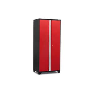 Pro Series Steel Freestanding Garage Cabinet in Deep Red (36 in. W x 85 in. H x 24 in. D)