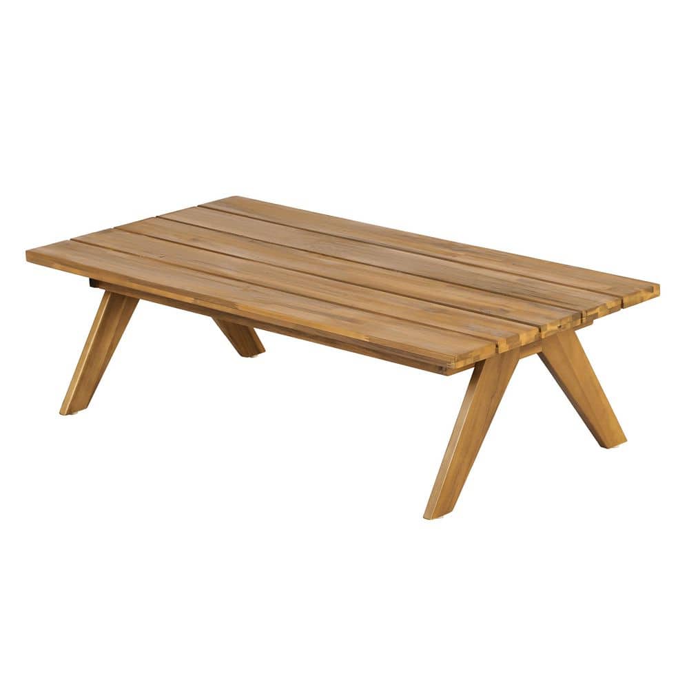 Harvex Teak Acacia Wood Rectangle Outdoor Patio Coffee Table with Slatted Top price history on PriceWatchPro