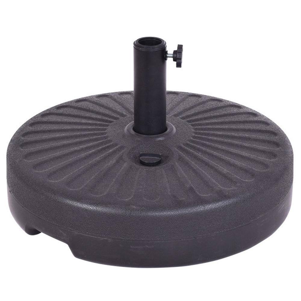 20'' Black Steel and HDPE Round Water Filled Umbrella Base