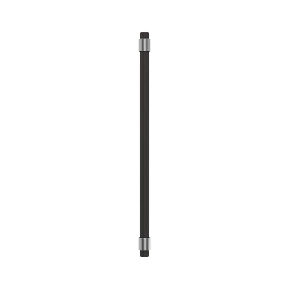 Modern Matte Black and Chrome Cabinet Bar Pull with Mounting Hardware