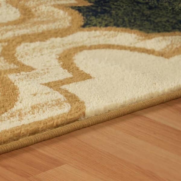 Bernadette Cream 8 ft. x 10 ft. Loomed Geometric Polypropylene Rectangle Area Rug