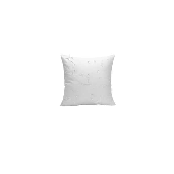 18 in. White Square Outdoor Waterproof Throw Pillow Inserts Hypoallergenic for Patio, Water Resistant Indoor (4-Pack)