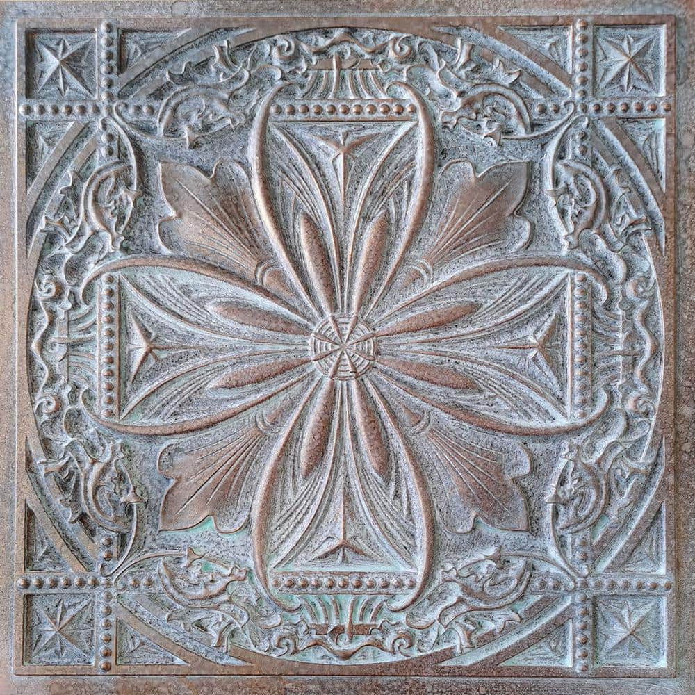 Milan Weathered Copper 2 ft. x 2 ft. PVC Glue Up or Lay in Faux Tin Ceiling Tile (300 sq. ft./Case) price history on PriceWatchPro