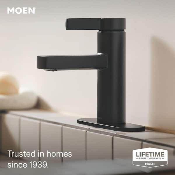 Beric Single Hole Single Handle Bathroom Faucet in Matte Black