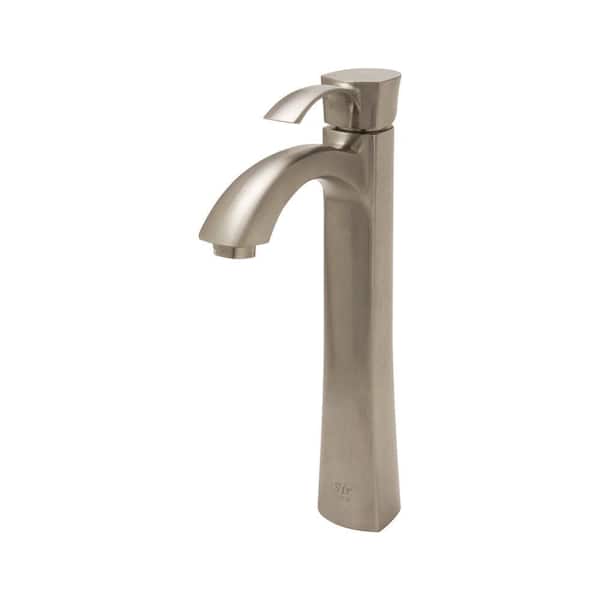 Sir Faucet Single Hole Single-Handle Bathroom Faucet in Brushed Nickel
