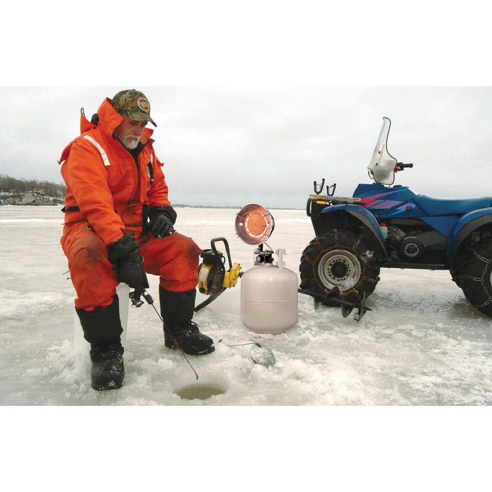Gray Stainless Steel Propane Tank Top Heater with Emergency Shut Off