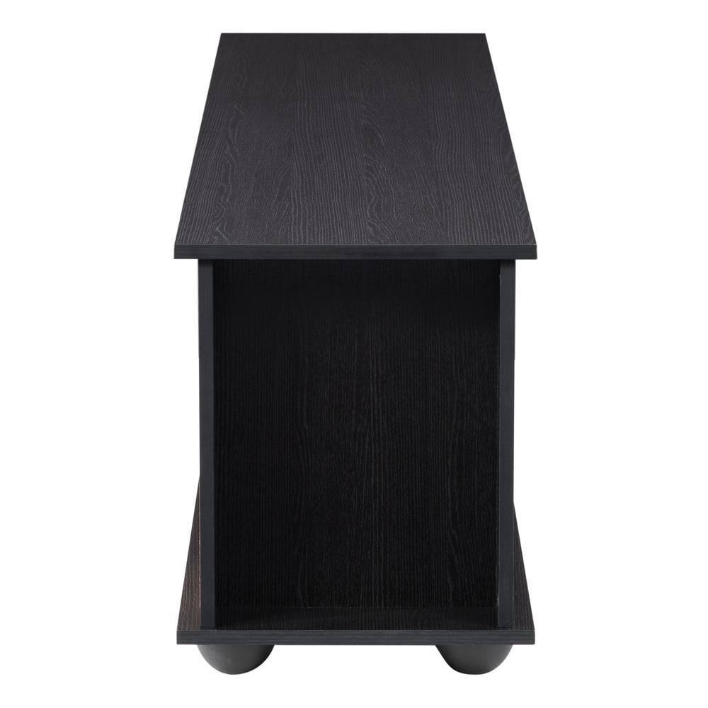 Bakersfield Ravenwood Black Contemporary TV Stand, 74"