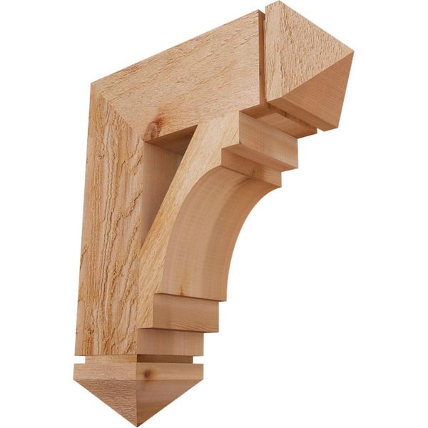 Ekena Millwork 6 in. x 24 in. x 20 in. Western Red Cedar Merced Arts and Crafts Rough Sawn