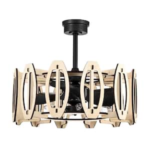 Honeykiss 16.5 in. 3-Light Indoor Matte Black and Brass Ceiling Fan with Light Kit and Remote Control