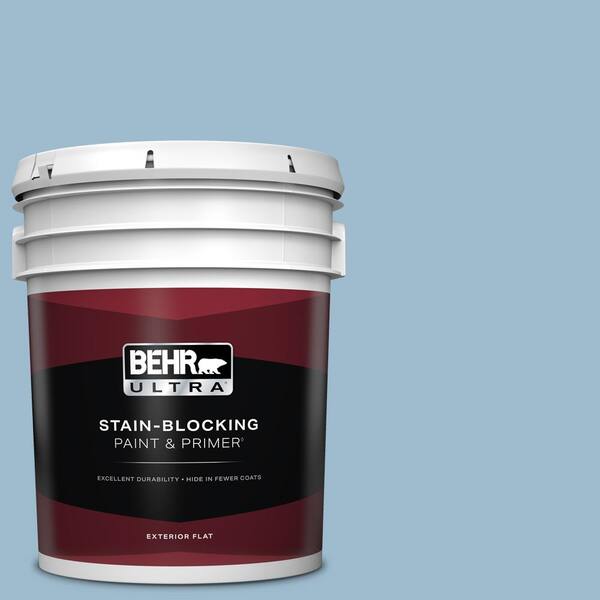 BEHR ULTRA 5 gal. #S500-3 Partly Cloudy Flat Exterior Paint & Primer