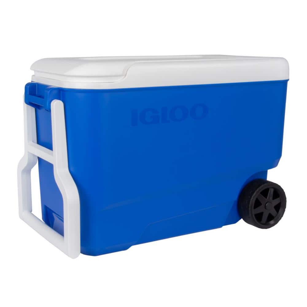ITOPFOX 38 Qt. Hard-Sided Ice Chest Cooler with Handles and Wheels for Easy  Transport in Blue H2PH005OT157 - The Home Depot