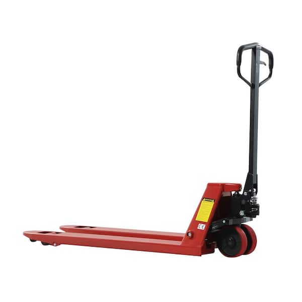 APOLLOLIFT 2.95 in. Fork Lowered 5500 lbs. Manual Pallet Truck Red Hand Pallet Jack 48 in. x 21 in. Fork Size 7.3 in. Lifting