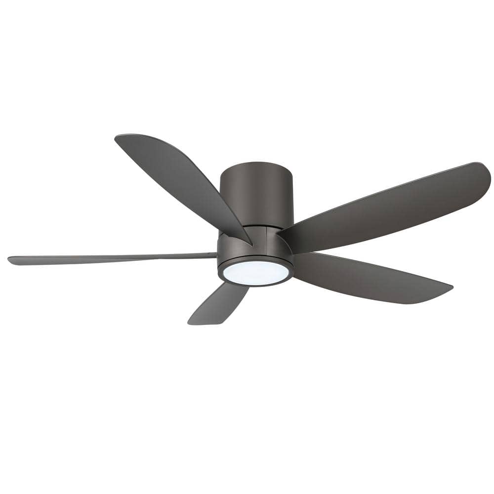 52 in. (4.3 ft.) Indoor Flush Mount Ceiling Fan with Integrated LED, Charcoal Gray price history on PriceWatchPro