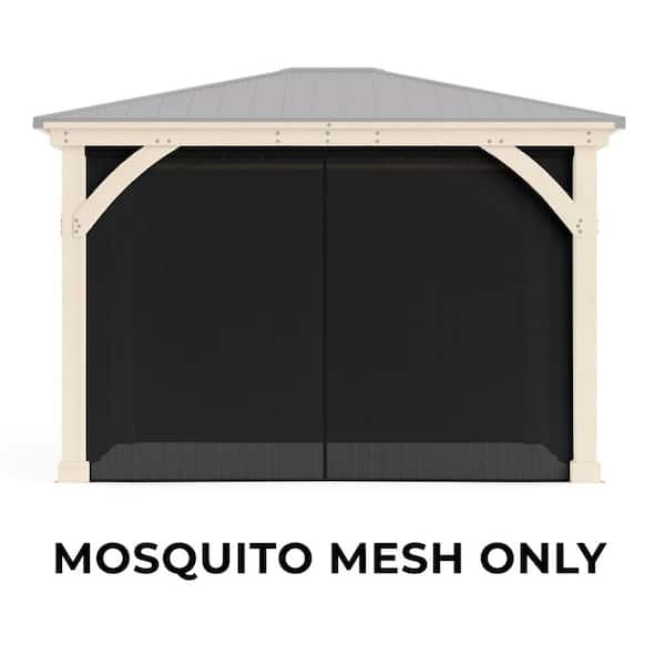 Mosquito Mesh Kit to fit Meridian 11 ft. x 13 ft. Gazebo with UV resistant Phifer Material and Easy Glide Tracks