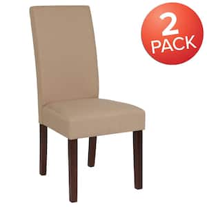 Beige Fabric Dining Chairs (Set of 2)