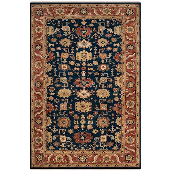 Heriz 6 ft. x 9 ft. Navy/Rust Oriental Area Rug