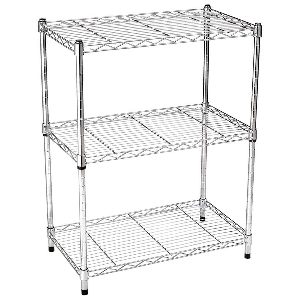 Chrome 3-Tier Adjustable Metal Garage Storage Shelving Unit (23.3 in. W x 3