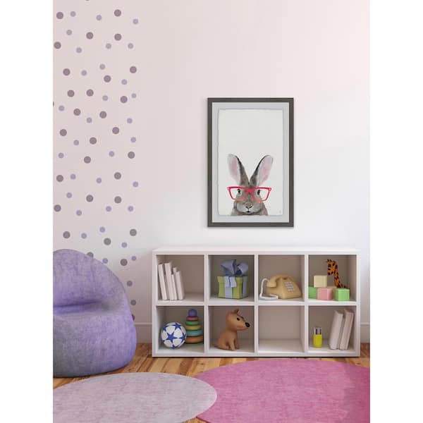Unbranded 36 in. H x 24 in. W "Hippie Bunny" by Marmont Hill Framed Wall Art