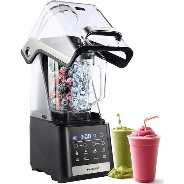 64 oz. 1500W Professional 9-Speeds Black Vacuum Blender with 6 Programs for Smoothies and Ice Crushing