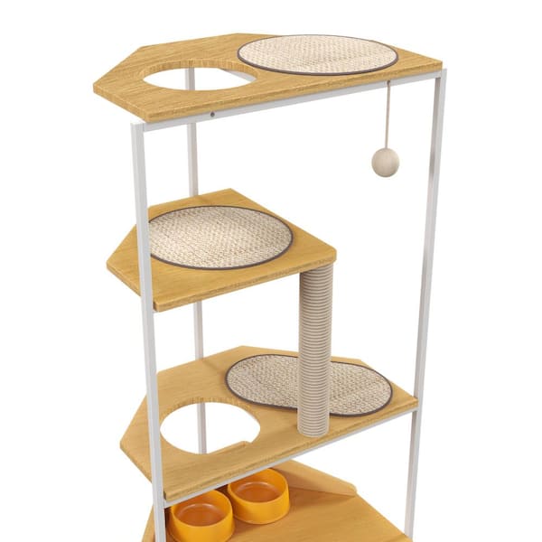 Cat tree best sale with feeding platform