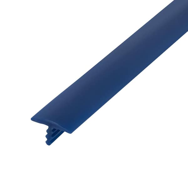 Outwater 1/2 in. Navy Blue Flexible Polyethylene Center Barb Hobbyist Pack Bumper Tee Moulding Edging 25 ft. long Coil