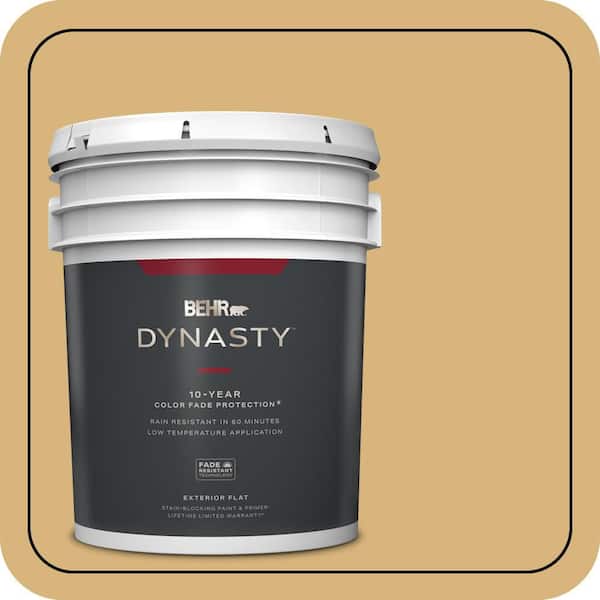 BEHR DYNASTY 5 gal. #M300-4 Gilded Flat Exterior Stain-Blocking Paint & Primer
