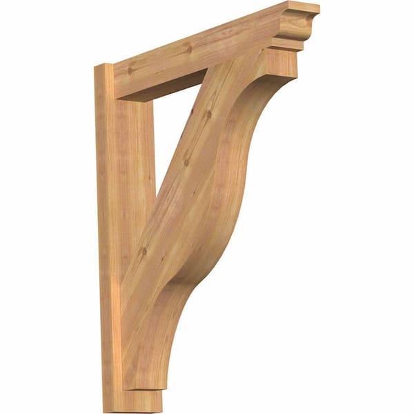 Ekena Millwork 6 in. x 34 in. x 30 in. Western Red Cedar Fuston Traditional Smooth Outlooker