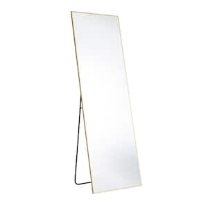 21 in. W x 64 in. H Rectangular Classic Gold Aluminum Alloy Framed Full Length Mirror