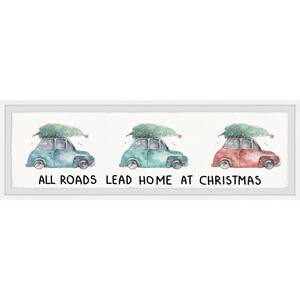 "All Roads Lead Home" by Marmont Hill Framed Travel Art Print 10 in. x 30 in. .
