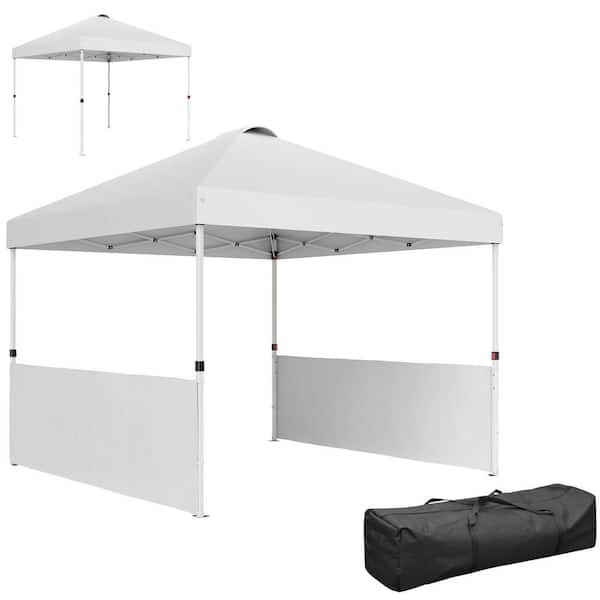 10 ft. x 10 ft. White Pop Up Canopy Tent