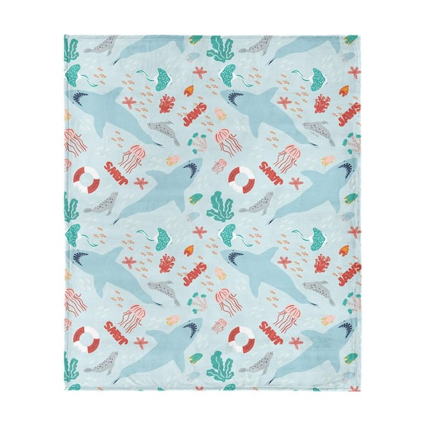 Jaws Coastal Sharks Silk Touch Throw Blanket 40x50 inches